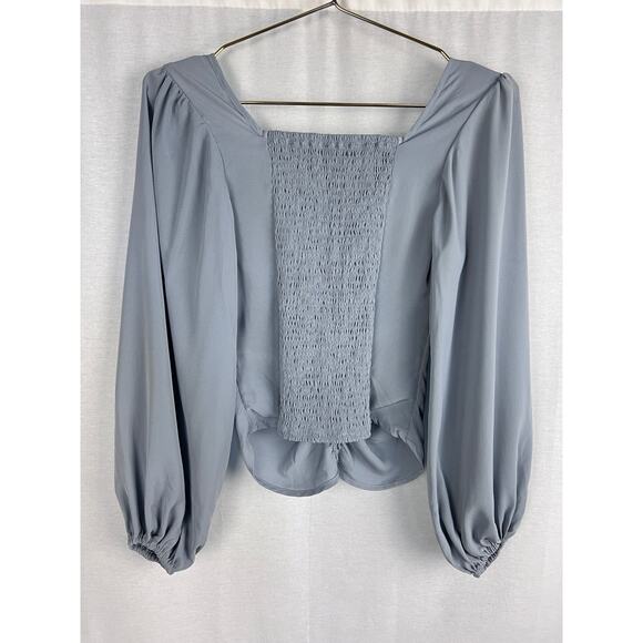 NWT Abercrombie & Fitch Top Cinched Ruched Blouse Regency Renaissance Romantic - Picture 4 of 6